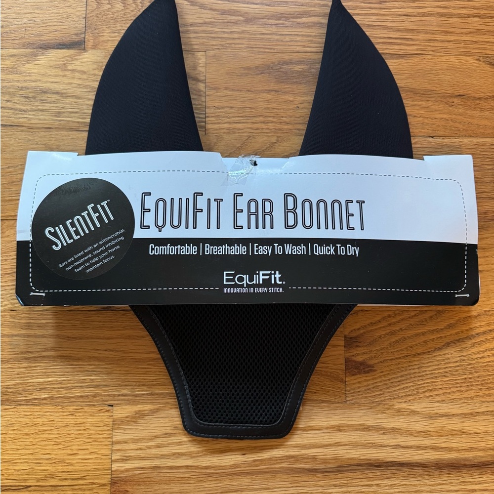 EquiFit® SilentFit™ Ear Bonnet — Noise Blocking, horse size, black